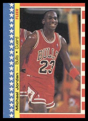 87FS 1987 Fleer Sticker 02 Michael Jordan